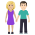 Woman And Man Holding Hands: Medium-light Skin Tone, Light Skin Tone Emoji Copy Paste ― 👩🏼‍🤝‍👨🏻 - joypixels