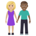 Woman And Man Holding Hands: Medium-light Skin Tone, Medium-dark Skin Tone Emoji Copy Paste ― 👩🏼‍🤝‍👨🏾 - joypixels