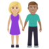 Woman And Man Holding Hands: Medium-light Skin Tone, Medium Skin Tone Emoji Copy Paste ― 👩🏼‍🤝‍👨🏽 - joypixels