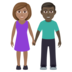 Woman And Man Holding Hands: Medium Skin Tone, Dark Skin Tone Emoji Copy Paste ― 👩🏽‍🤝‍👨🏿 - joypixels