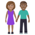 Woman And Man Holding Hands: Medium Skin Tone, Medium-dark Skin Tone Emoji Copy Paste ― 👩🏽‍🤝‍👨🏾 - joypixels