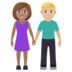 Woman And Man Holding Hands: Medium Skin Tone, Medium-light Skin Tone Emoji Copy Paste ― 👩🏽‍🤝‍👨🏼 - joypixels