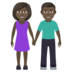 Woman And Man Holding Hands: Dark Skin Tone Emoji Copy Paste ― 👫🏿 - joypixels