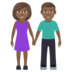 Woman And Man Holding Hands: Medium-dark Skin Tone Emoji Copy Paste ― 👫🏾 - joypixels