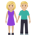 Woman And Man Holding Hands: Medium-light Skin Tone Emoji Copy Paste ― 👫🏼 - joypixels