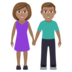 Woman And Man Holding Hands: Medium Skin Tone Emoji Copy Paste ― 👫🏽 - joypixels