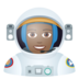 Woman Astronaut: Medium-dark Skin Tone Emoji Copy Paste ― 👩🏾‍🚀 - joypixels