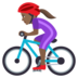 Woman Biking: Medium-dark Skin Tone Emoji Copy Paste ― 🚴🏾‍♀ - joypixels