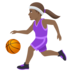 Woman Bouncing Ball: Medium-dark Skin Tone Emoji Copy Paste ― ⛹🏾‍♀ - joypixels