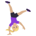 Woman Cartwheeling: Medium-light Skin Tone Emoji Copy Paste ― 🤸🏼‍♀ - joypixels