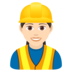 Woman Construction Worker: Light Skin Tone Emoji Copy Paste ― 👷🏻‍♀ - joypixels