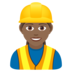 Woman Construction Worker: Medium-dark Skin Tone Emoji Copy Paste ― 👷🏾‍♀ - joypixels