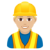 Woman Construction Worker: Medium-light Skin Tone Emoji Copy Paste ― 👷🏼‍♀ - joypixels