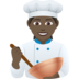 Woman Cook: Dark Skin Tone Emoji Copy Paste ― 👩🏿‍🍳 - joypixels