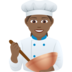 Woman Cook: Medium-dark Skin Tone Emoji Copy Paste ― 👩🏾‍🍳 - joypixels