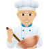 Woman Cook: Medium-light Skin Tone Emoji Copy Paste ― 👩🏼‍🍳 - joypixels