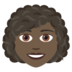 Woman: Dark Skin Tone, Curly Hair Emoji Copy Paste ― 👩🏿‍🦱 - joypixels