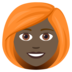 Woman: Dark Skin Tone, Red Hair Emoji Copy Paste ― 👩🏿‍🦰 - joypixels