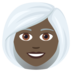 Woman: Dark Skin Tone, White Hair Emoji Copy Paste ― 👩🏿‍🦳 - joypixels