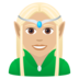 Woman Elf: Medium-light Skin Tone Emoji Copy Paste ― 🧝🏼‍♀ - joypixels