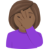 Woman Facepalming: Medium-dark Skin Tone Emoji Copy Paste ― 🤦🏾‍♀ - joypixels