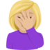 Woman Facepalming: Medium-light Skin Tone Emoji Copy Paste ― 🤦🏼‍♀ - joypixels