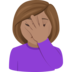 Woman Facepalming: Medium Skin Tone Emoji Copy Paste ― 🤦🏽‍♀ - joypixels