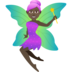 Woman Fairy: Dark Skin Tone Emoji Copy Paste ― 🧚🏿‍♀ - joypixels