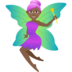 Woman Fairy: Medium-dark Skin Tone Emoji Copy Paste ― 🧚🏾‍♀ - joypixels