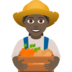 Woman Farmer: Dark Skin Tone Emoji Copy Paste ― 👩🏿‍🌾 - joypixels