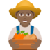 Woman Farmer: Medium-dark Skin Tone Emoji Copy Paste ― 👩🏾‍🌾 - joypixels