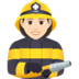 Woman Firefighter: Light Skin Tone Emoji Copy Paste ― 👩🏻‍🚒 - joypixels