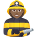 Woman Firefighter: Medium-dark Skin Tone Emoji Copy Paste ― 👩🏾‍🚒 - joypixels
