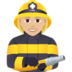 Woman Firefighter: Medium-light Skin Tone Emoji Copy Paste ― 👩🏼‍🚒 - joypixels