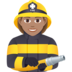 Woman Firefighter: Medium Skin Tone Emoji Copy Paste ― 👩🏽‍🚒 - joypixels