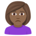 Woman Frowning: Medium-dark Skin Tone Emoji Copy Paste ― 🙍🏾‍♀ - joypixels