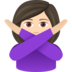 Woman Gesturing NO: Light Skin Tone Emoji Copy Paste ― 🙅🏻‍♀ - joypixels