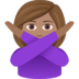 Woman Gesturing NO: Medium Skin Tone Emoji Copy Paste ― 🙅🏽‍♀ - joypixels