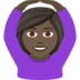 Woman Gesturing OK: Dark Skin Tone Emoji Copy Paste ― 🙆🏿‍♀ - joypixels