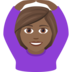 Woman Gesturing OK: Medium-dark Skin Tone Emoji Copy Paste ― 🙆🏾‍♀ - joypixels