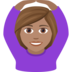 Woman Gesturing OK: Medium Skin Tone Emoji Copy Paste ― 🙆🏽‍♀ - joypixels