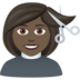 Woman Getting Haircut: Dark Skin Tone Emoji Copy Paste ― 💇🏿‍♀ - joypixels