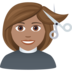 Woman Getting Haircut: Medium Skin Tone Emoji Copy Paste ― 💇🏽‍♀ - joypixels