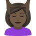 Woman Getting Massage: Dark Skin Tone Emoji Copy Paste ― 💆🏿‍♀ - joypixels