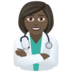 Woman Health Worker: Dark Skin Tone Emoji Copy Paste ― 👩🏿‍⚕ - joypixels