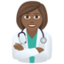 Woman Health Worker: Medium-dark Skin Tone Emoji Copy Paste ― 👩🏾‍⚕ - joypixels