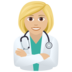 Woman Health Worker: Medium-light Skin Tone Emoji Copy Paste ― 👩🏼‍⚕ - joypixels