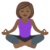 Woman In Lotus Position: Medium-dark Skin Tone Emoji Copy Paste ― 🧘🏾‍♀ - joypixels