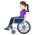 Woman In Manual Wheelchair: Light Skin Tone Emoji Copy Paste ― 👩🏻‍🦽 - joypixels