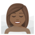 Woman In Steamy Room: Medium-dark Skin Tone Emoji Copy Paste ― 🧖🏾‍♀ - joypixels